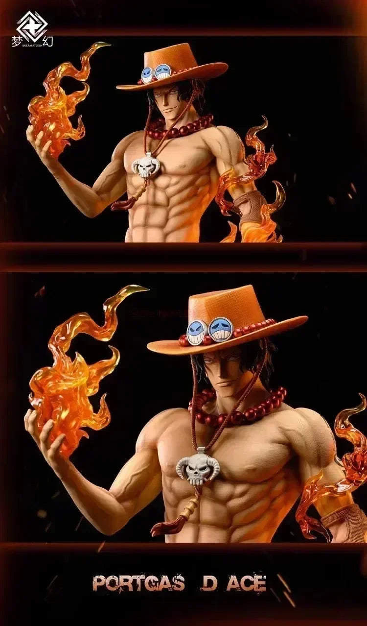 70cm New One Piece Gk Fantasy Third Anniversary 1/3 Ace Super Huge Collect Figures Trendy Statue Anime Decoration Christmas Gift