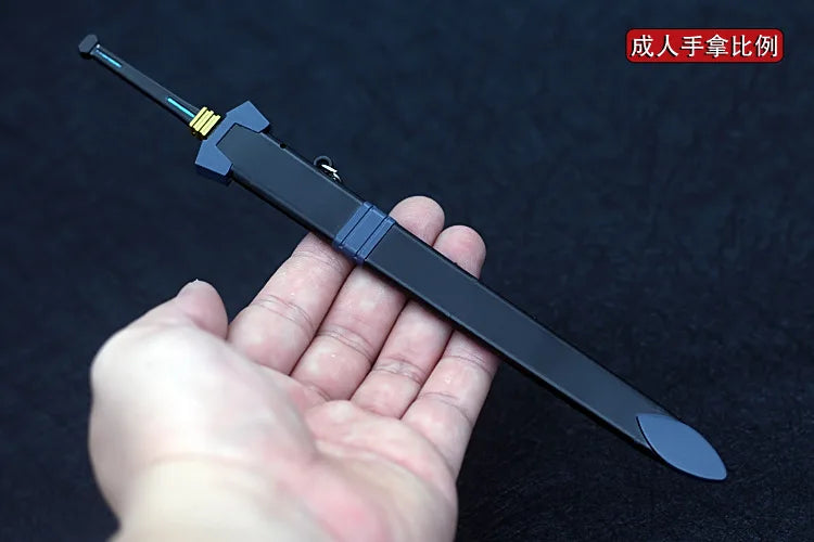 Sword Art Online 22CM Elucidator Anime Kirito Weapon Yuuki Asuna Green Rose Sword Real Steel Katana SAQ Japanese Catanas Toys