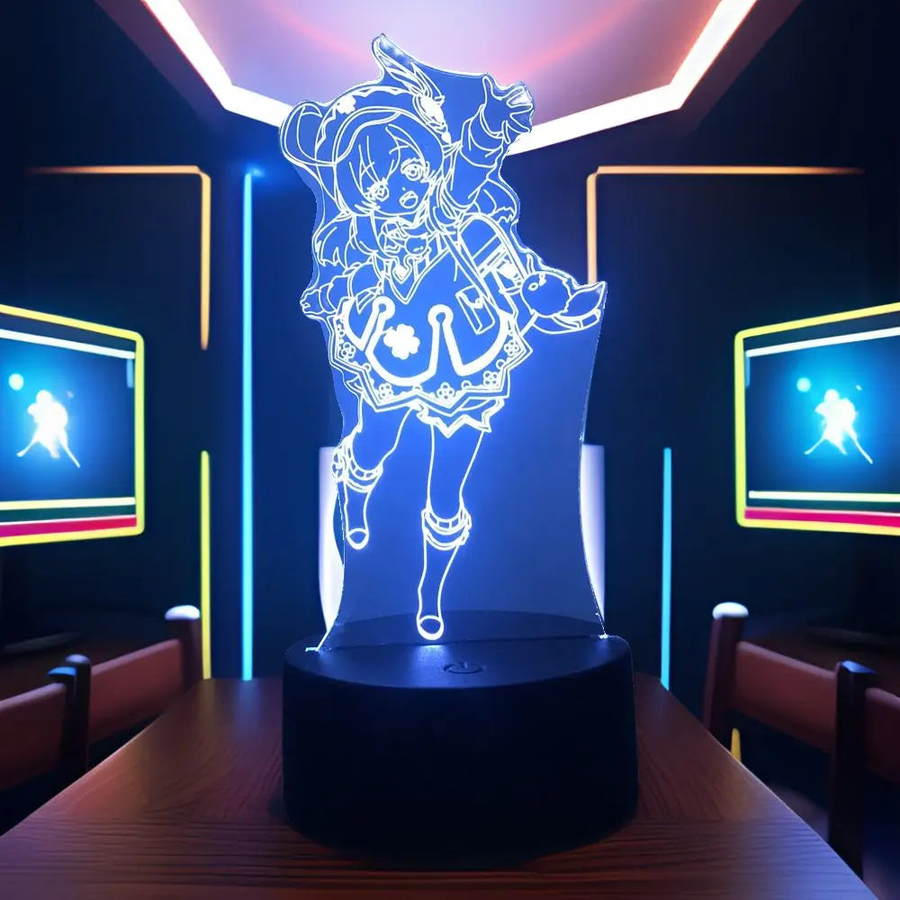 3D Lamp Anime Figures Genshin Impact 3D Night Light Raiden Shogun PVC Model Gamer Lamp Decoration Bedroom Lights Kids Toys Gifts