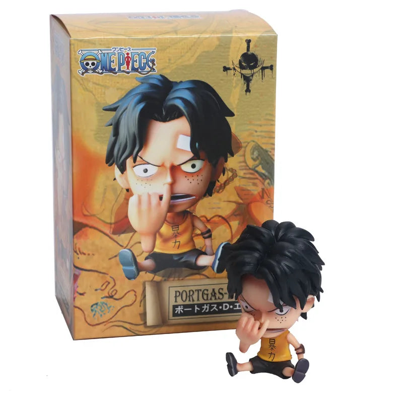 FigureCrazy One Piece FRANKY Q Laughing Out Sitting Cute Ver. PVC Action Figures OP Luffy Zoro Nami Brook Chopper Usopp 10cm