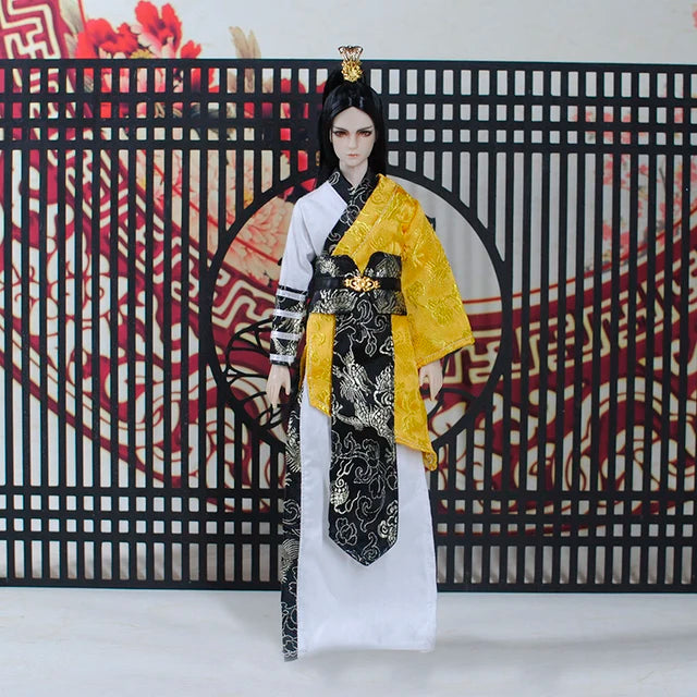 30cm Doll Chinese Ancient Costume Accessories 1/6 Male BJD Doll Figures Flexible Body Boy Doll Long Hair Boyfriend Toys Gift