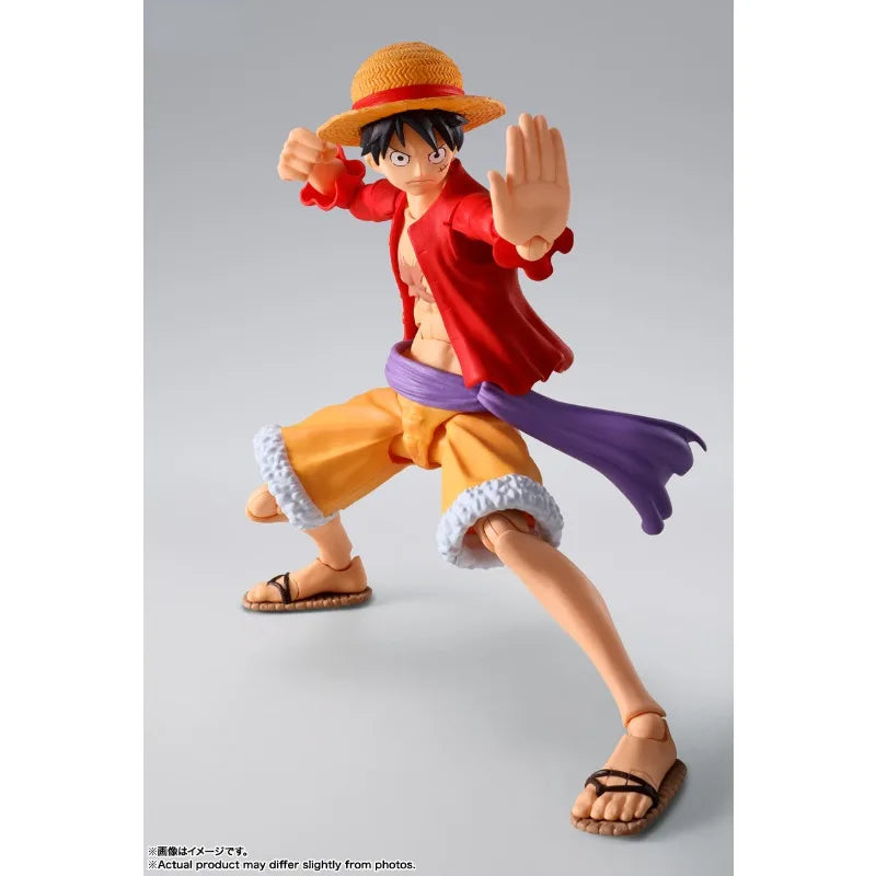 In Stock Genuine Bandai SHF One Piece Series Luffy Zoro Sanji Yonko Kaido Kid Trafalgar Law Action Figures Hand Model Collection