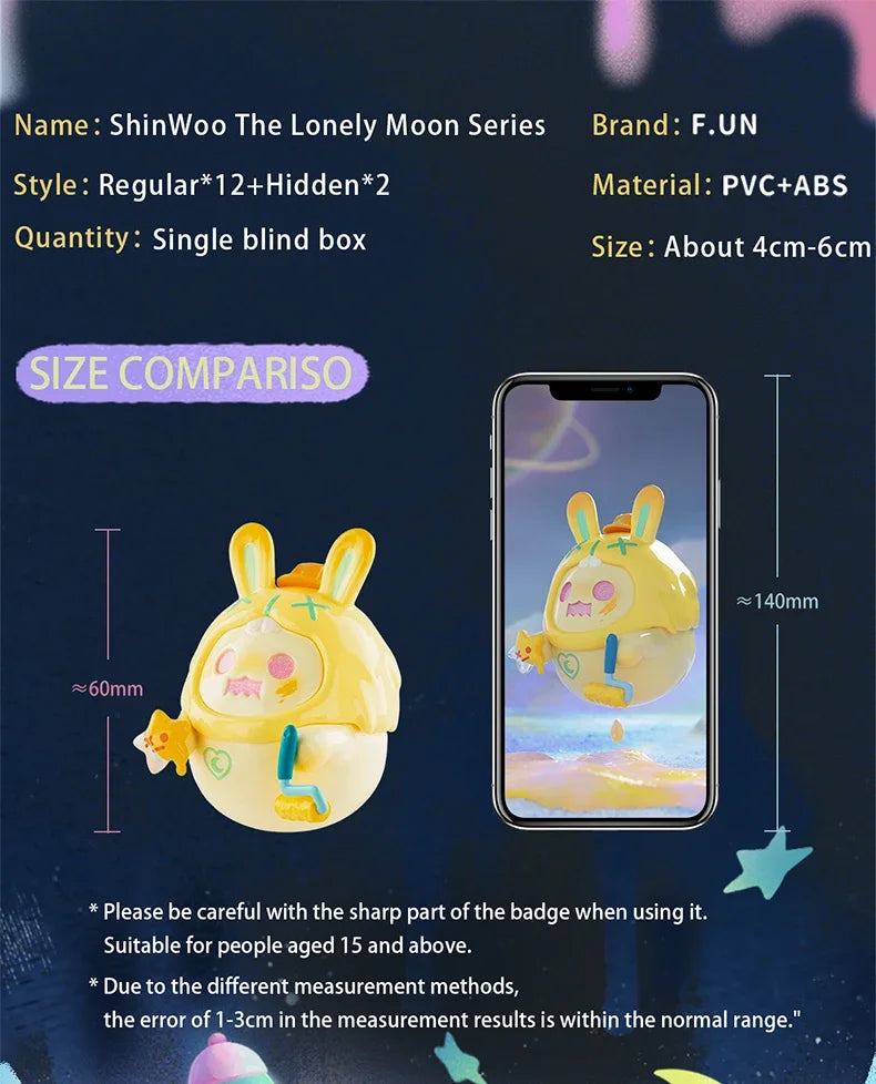 ShinWoo The Lonely Moon Series  Cute Action Anime Figures Dolls Kawaii Toys Gift figure Toy