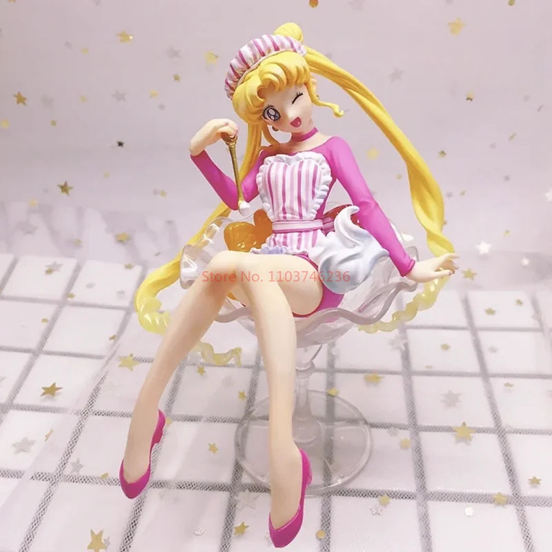 New Arrival 12cm Sailor Moon Anime Figures Doll Tsukino Usagi Action Figurine Pvc Kawaii Model Collection Toy Cute Birthday Gift