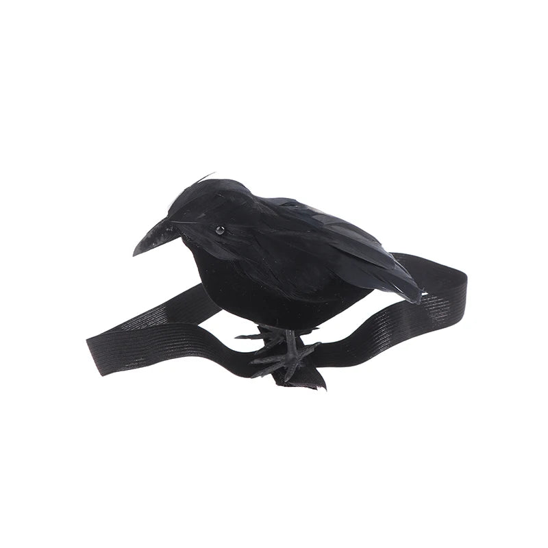 Black Crow Cosplay Prop with Shoulder Band for Halloween Holiday Party