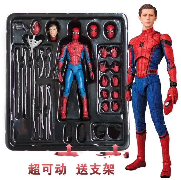 Anime Avengers Peter Parker Action Figures SHF Spider Man Homecoming Figurines Car Decoration Doll Model Kids Toys Fans Gift