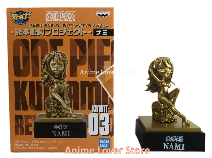 Bandai Original One Piece WCF Kumamoto Revival Plan Luffy Zoro Sanji Nami Usopp Robin Jinbe Chopper Anime Figures Toys for Kids
