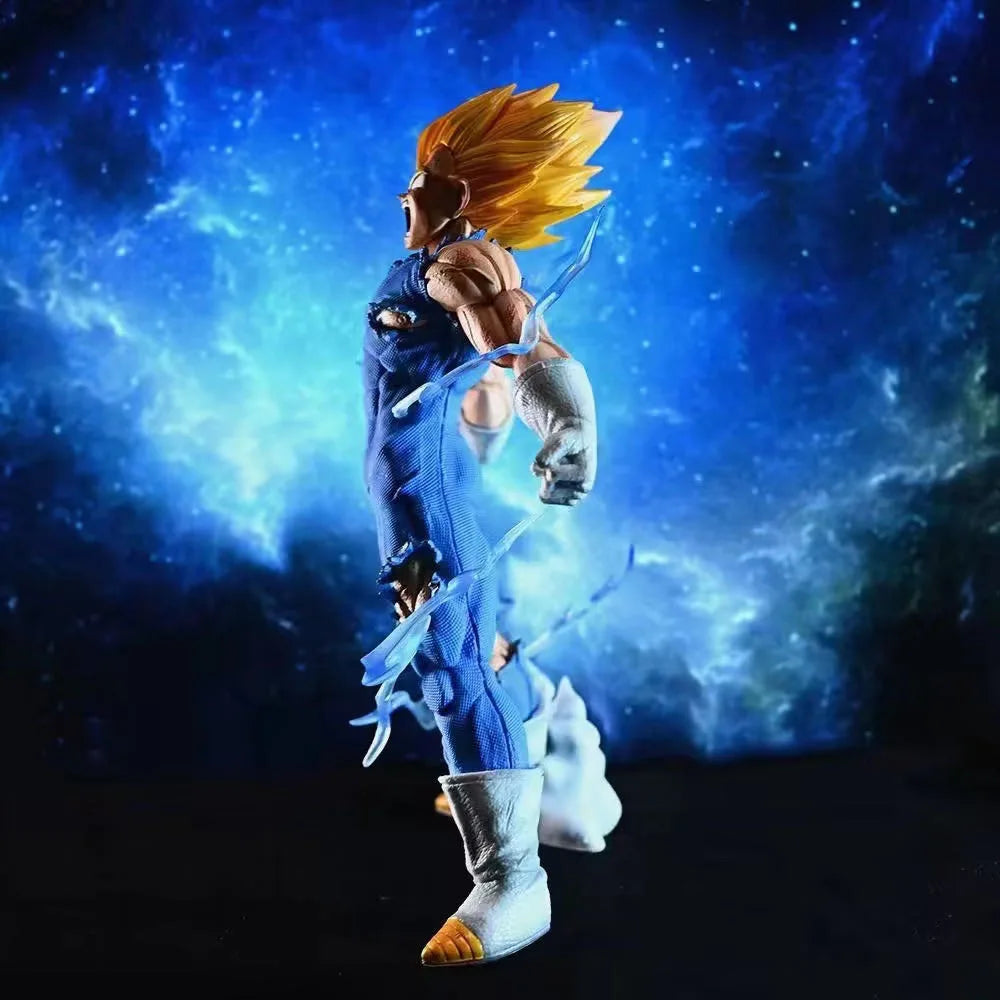 27cm Dragon Ball Z Majin Vegeta Anime Figure Self-destruct Super Saiyan Action Figures Pvc Statue Figurine Model Toys Gift