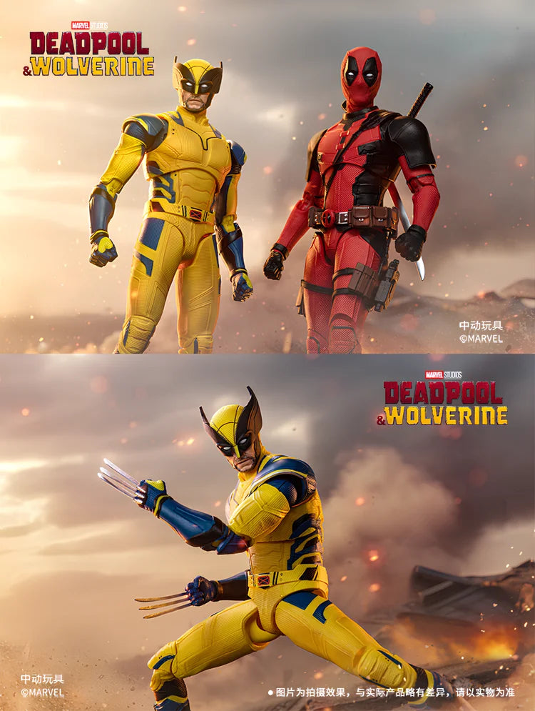 New ZD Toys Deadpool & Wolverine Model 7in 1/10 Action Figures Wolverine Model Marvel Superheroes Collection Ornaments Boy Gifts