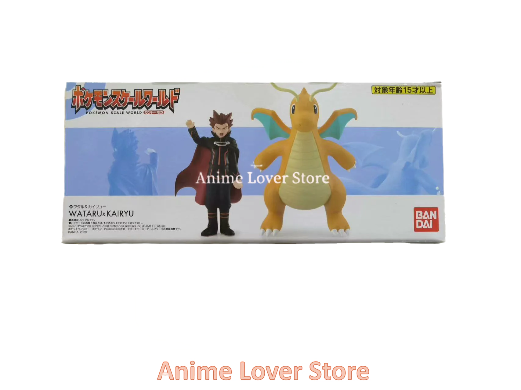 Bandai Original Scale World POKEMON Kanto Region Lance Dragonite  Anime Figures Toys Collectible Model Ornaments