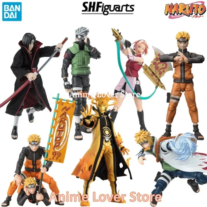 Bandai SHF Naruto Uzumaki Naruto Uchiha Sasuke Madara Haruno Sakura Hatake Kakashi Jiraiya Orochimaru Anime Figures