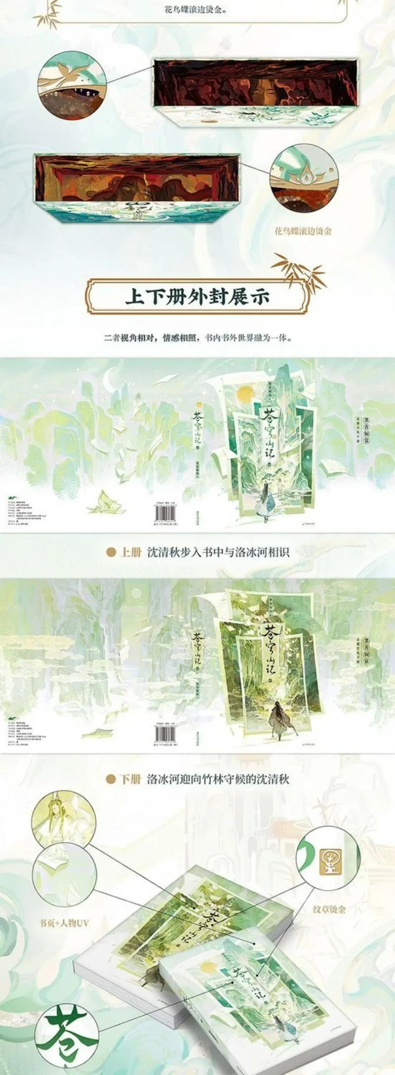 The Scum Villain's Self-Saving System Novel(2 Books) Hardcover Collector’s Box Edition Cang Qiong Shan Ji By MXTX Shen Qingqiu