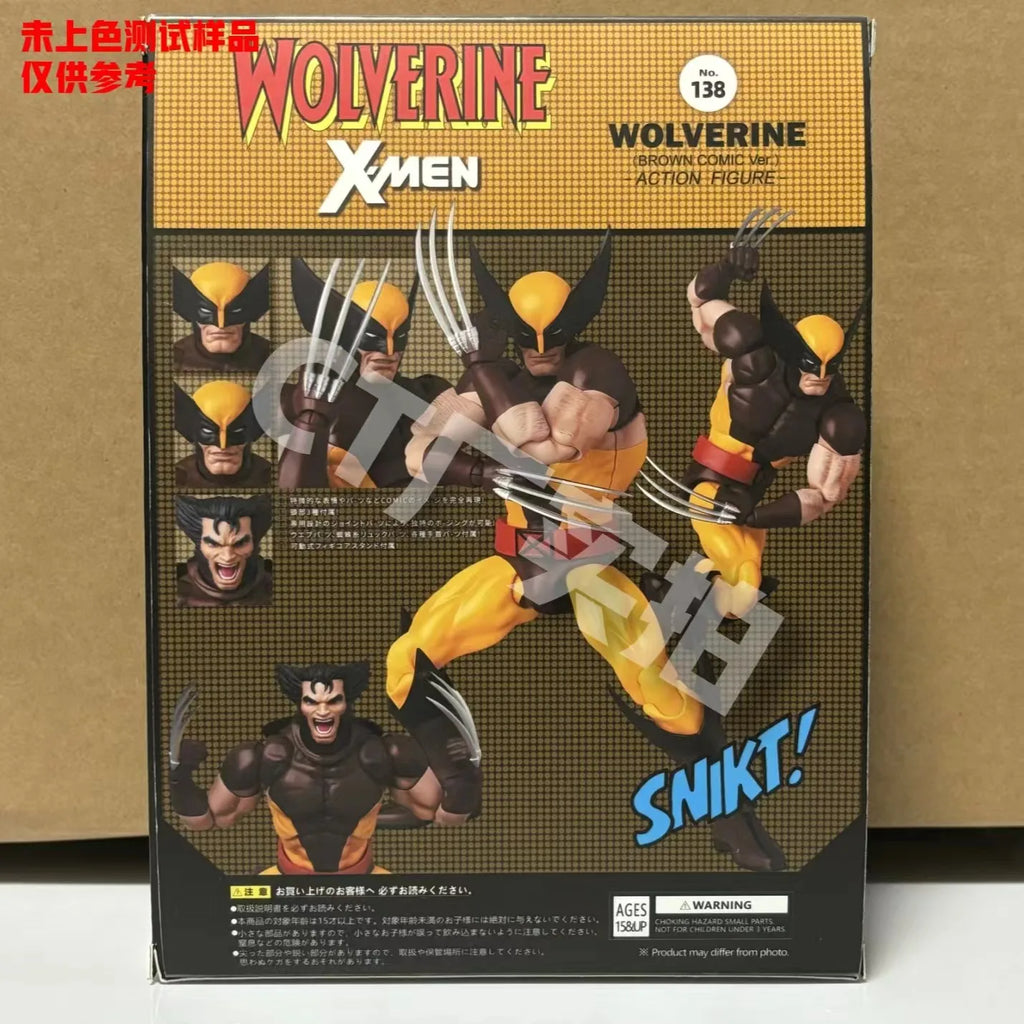 Ct Mafex 138 Wolverine Action Figures Toys Set High Quality Movable Statue Model Doll Collectible Ornaments Halloween Xmas Gifts