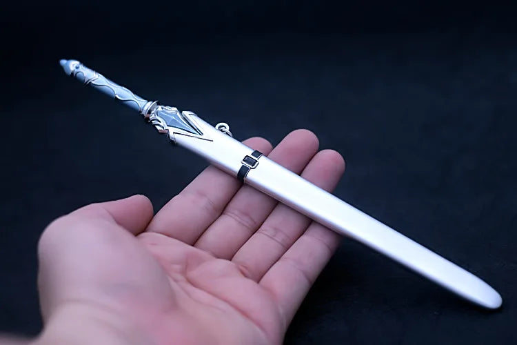 Sword Art Online 22CM Elucidator Anime Kirito Weapon Yuuki Asuna Green Rose Sword Real Steel Katana SAQ Japanese Catanas Toys