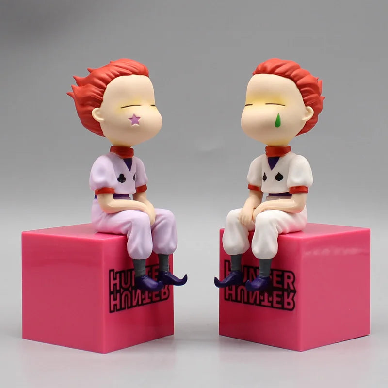 HUNTER × HUNTER GK Q Edition Hisoka Anime Figures steamed stuffed bun face sitting Position Model Desktop Decoration dolls Gifts