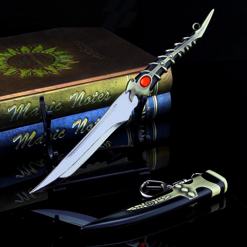 22cm GOT Game Sword with Sheath Keychain American TV Series 1:6 Medieval All Metal Sword Model Home Ornament Collection