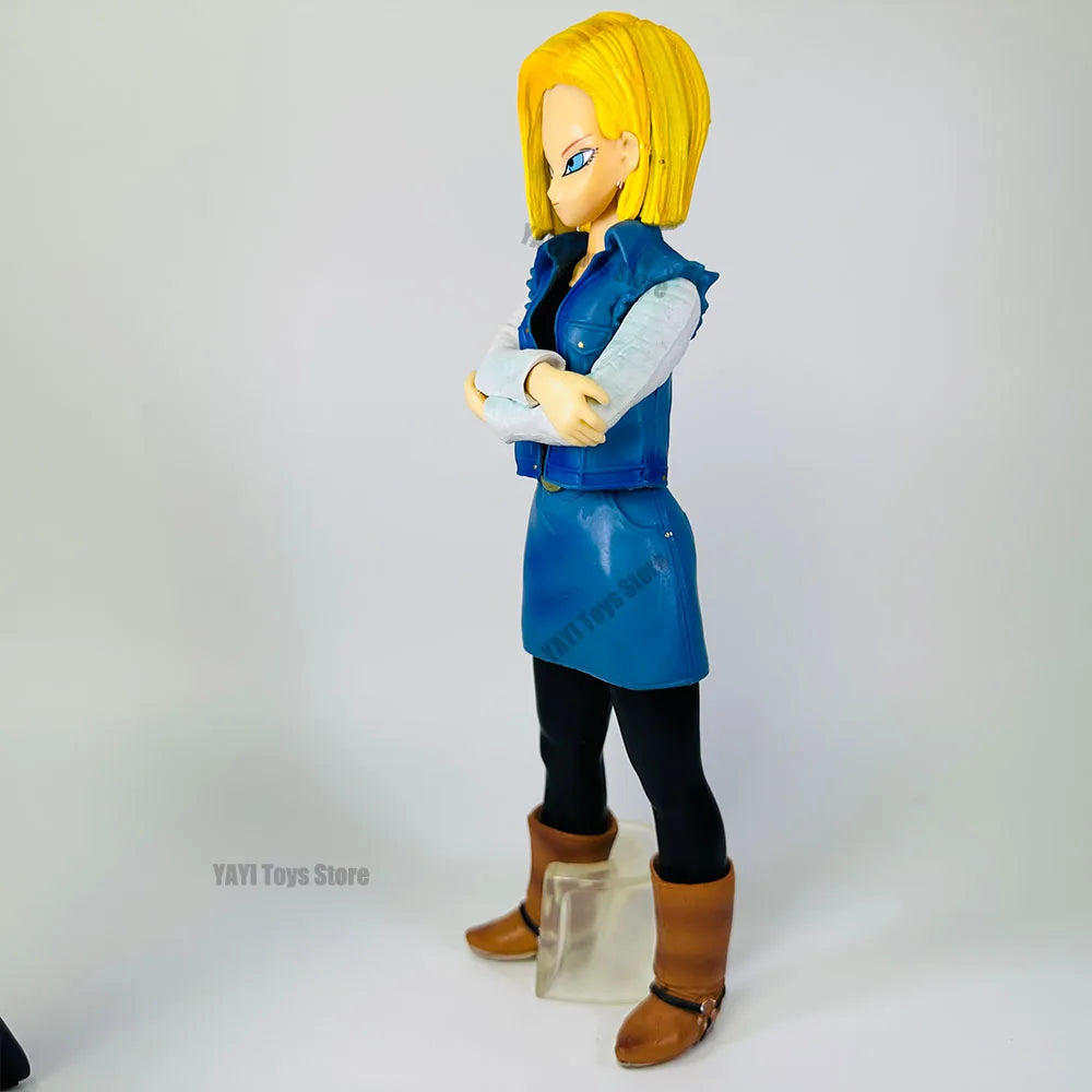 Hot Dragon Ball Z Android 17 18 Anime Figure Android 18 PVC Action Figures Collection Model Toys for Children Christmas Gifts