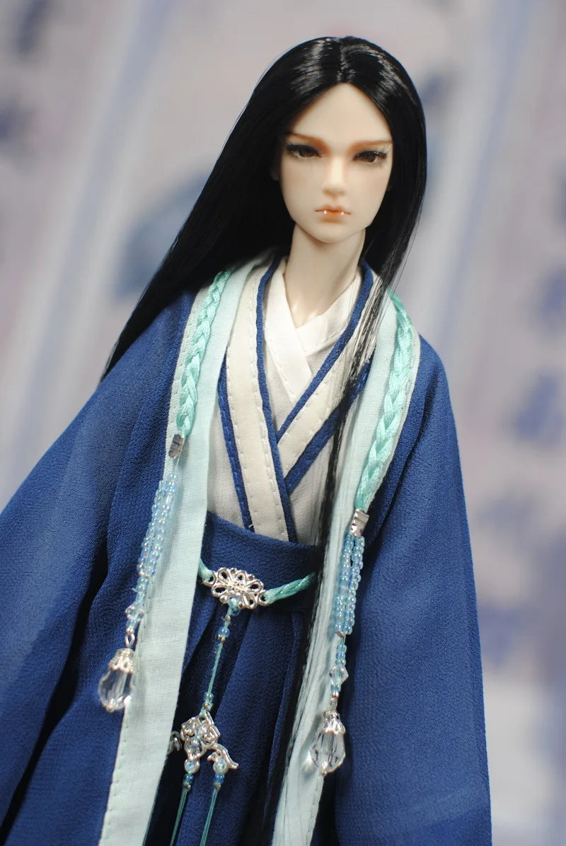 30cm Doll Chinese Ancient Costume Accessories 1/6 Male BJD Doll Figures Flexible Body Boy Doll Long Hair Boyfriend Toys Gift