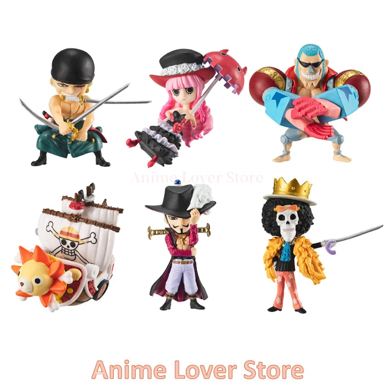 Bandai Original One Piece Gashapon Devil Fruits Vo.8 Zoro Perona Franky Mihawk Sunny Brook Anime Figures Toys for Kids Gift
