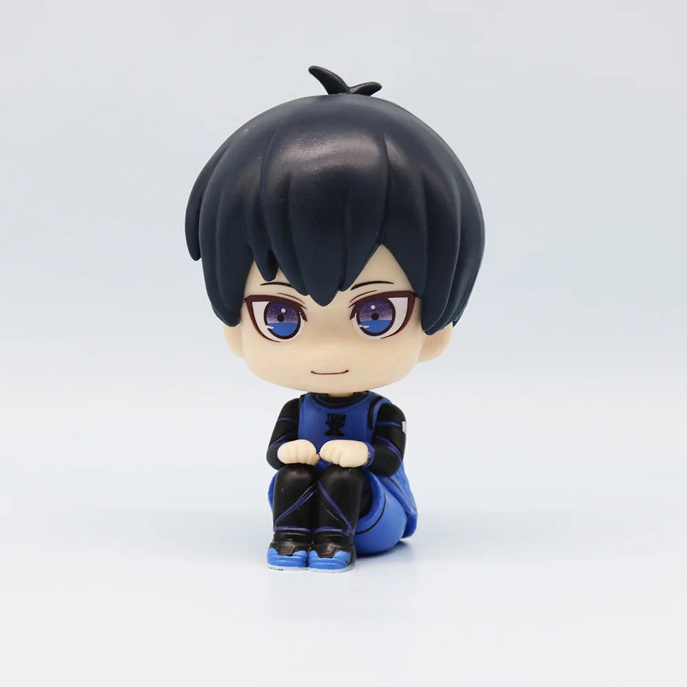 Blue Prison Animation Isagi Yoichi Doll Lock Action Figures Q Version Chigiri Hyoma Bachira Meguru Nagi Figure PVC Ornament Toys