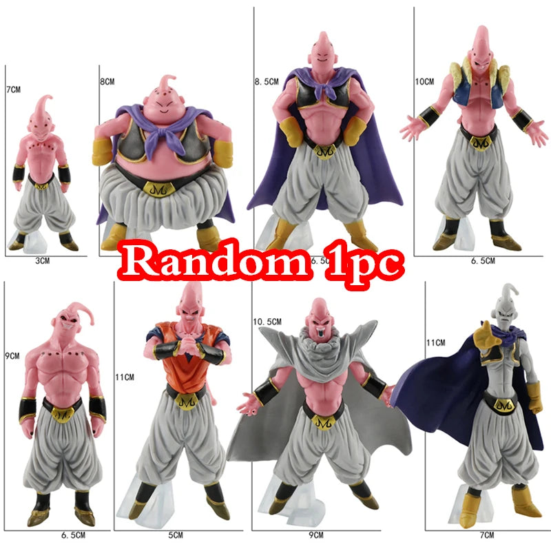 Random 1Pc Dragon Ball Z Anime Figure Majin Buu Fat Buu Action Figures Doll Collection PVC Model Toys For Children Adult Gifts