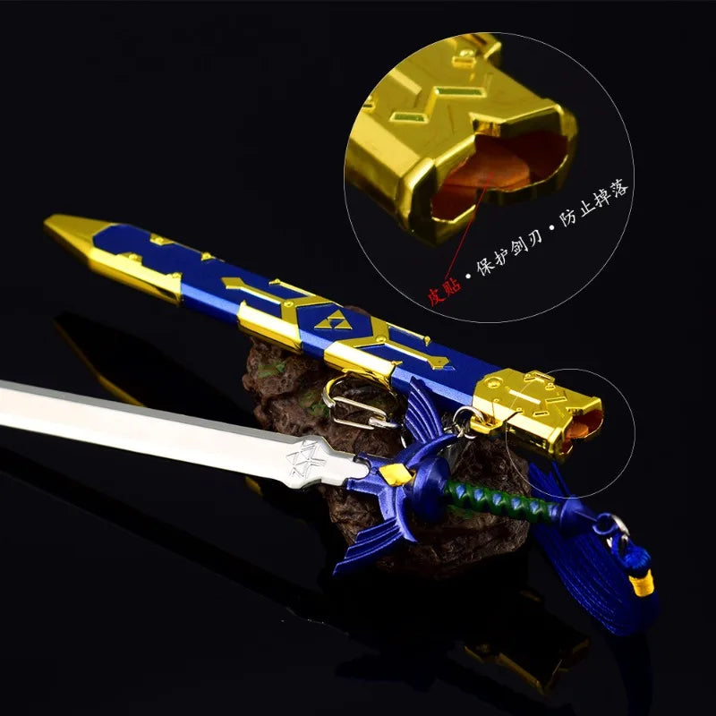 22cm Tears of The Kingdom Master Sword Enhanced Game Weapon Model Samurai Model Pendant Accessories Keychain Ornament Crafts Toy