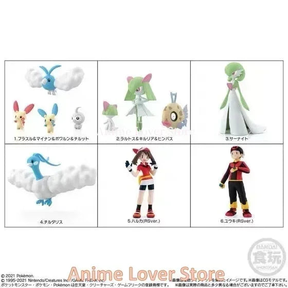 Bandai Original Scale World POKEMON Hoenn Region May Brendan Swablu Altaria Ralts Gardevoir Anime Figures Toys