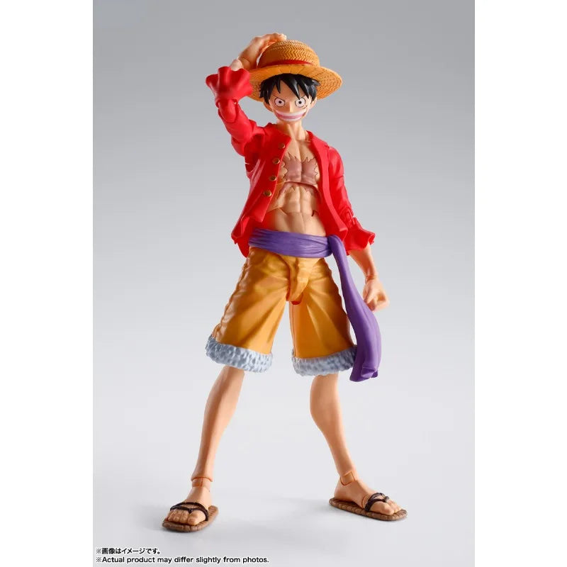 In Stock Genuine Bandai SHF One Piece Series Luffy Zoro Sanji Yonko Kaido Kid Trafalgar Law Action Figures Hand Model Collection