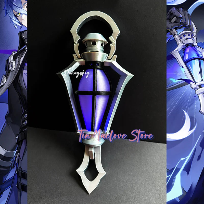 Game Flins Cosplay Prop Genshin Impact Kyryll Chudomirovich Flins Prop Lantern Spear Prop For Hallowmas Party Adult Hand Props
