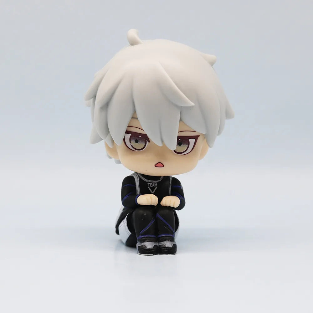 Blue Prison Animation Isagi Yoichi Doll Lock Action Figures Q Version Chigiri Hyoma Bachira Meguru Nagi Figure PVC Ornament Toys