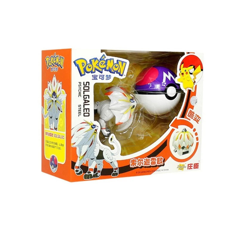 Anime Pokemon Figures Transformer Poke Ball Model Pikachu Charizard Blastoise Mewtwo Venusaur Gyarados Greninja Robot Toy Gift