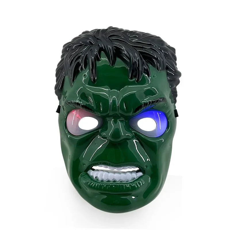 Spider-Man Spiderman Cosplay LED Mask Iron Man Hulk Mask Captain America Costume Super hero Cosplay Halloween Cosplay Party Prop