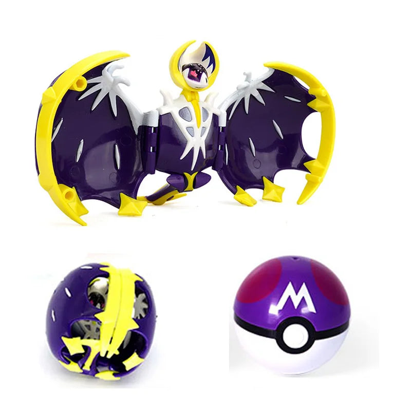 Anime Pokemon Figures Transformer Poke Ball Model Pikachu Charizard Blastoise Mewtwo Venusaur Gyarados Greninja Robot Toy Gift