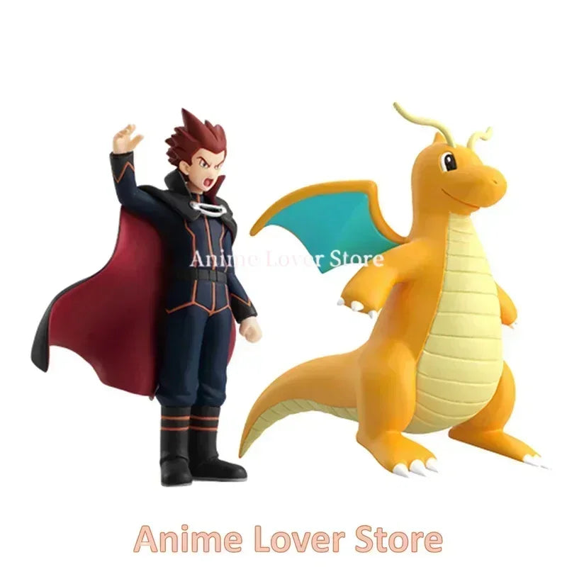 Bandai Original Scale World POKEMON Kanto Region Lance Dragonite  Anime Figures Toys Collectible Model Ornaments