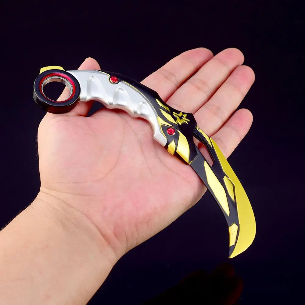 Valorant Melee Reaver 16cm Karambit Champions 2021 Claw Knife Metal Butterfly Knife Game Model Japanese Katanas Real Swords Toys