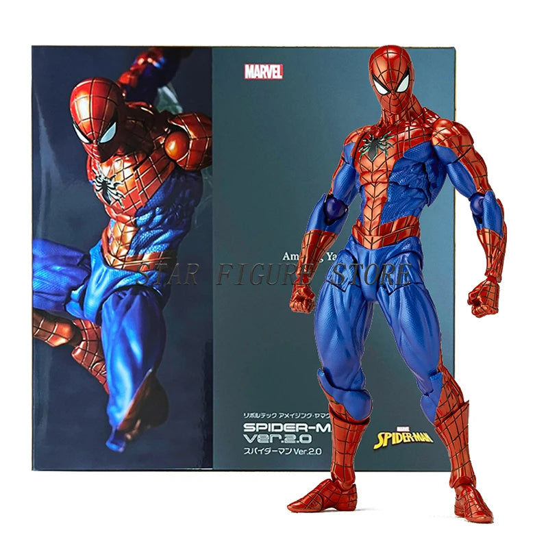 Amazing Yamaguchi Flash Spider-man Action Figure PVC Movable Collectible Toys Revoltech Black Panther Flashpoint Figures Model