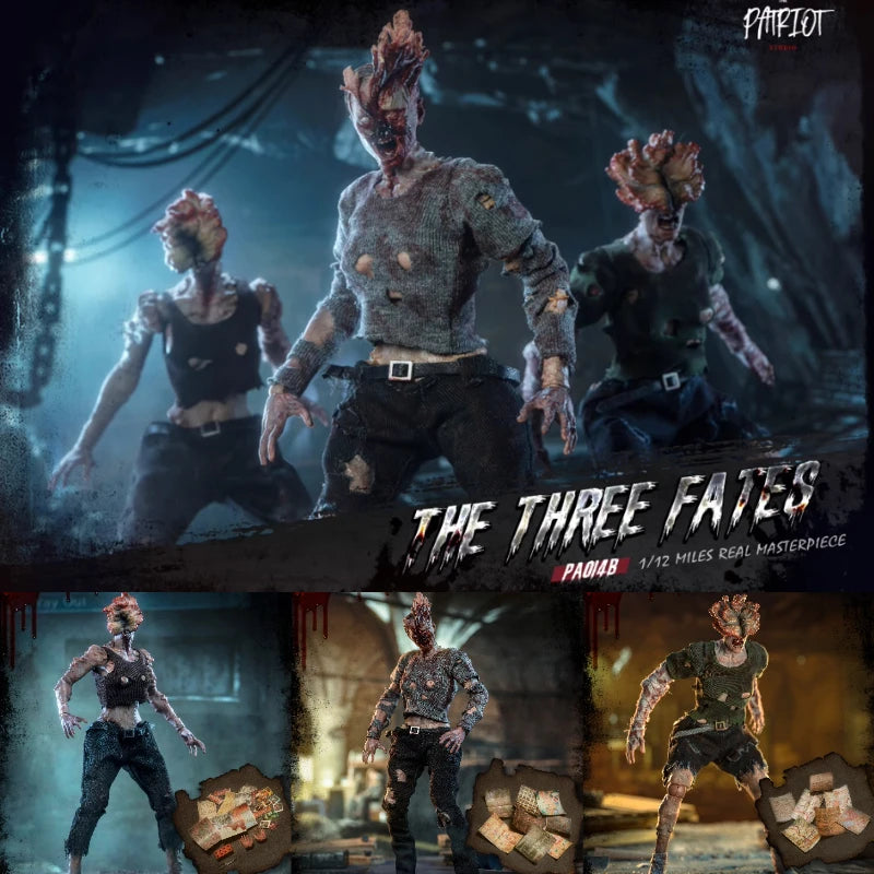 In Stock Patriot Studio The Last of Us Clicker The Three Fates Zombie 1/12 Cloth Gown Action Figures Toy Gift Collection
