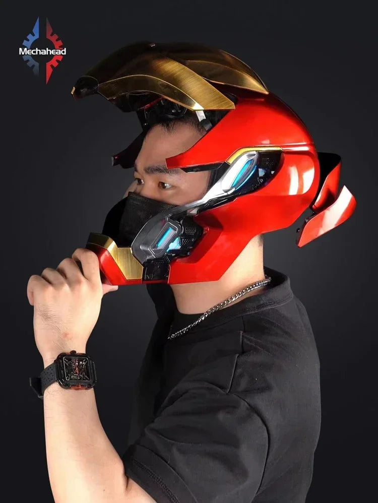 1:1 Iron Man Mk50 Mk17helmet Wearable Voice-Activated Deformation Helmet Around Marvel Animation Derivatives Model Toy Gift