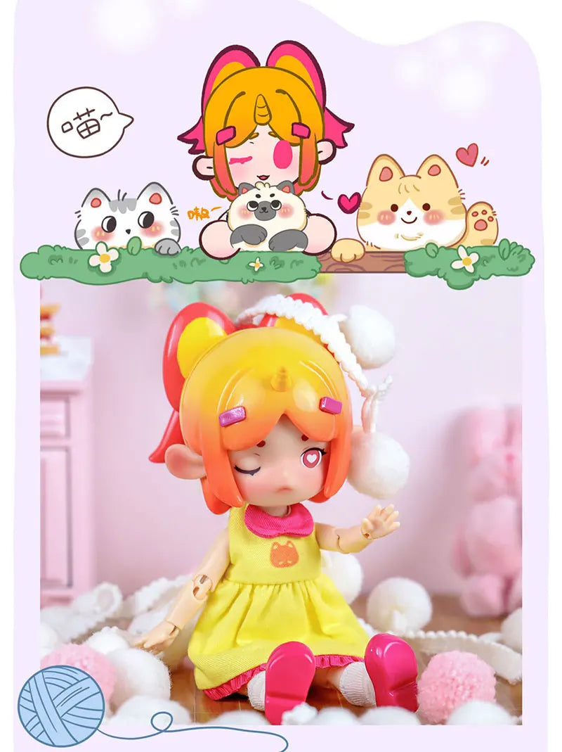 Penny Box Obtisu11 Dolls Blind Box Cute Elf Unicorn Bjd Joint Figures Mystery Box Anime Model Kawaii Surprise Toy for Kid Girl