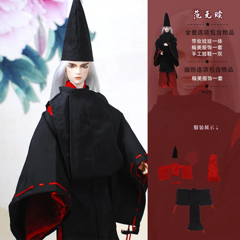 30cm Doll Chinese Ancient Costume Accessories 1/6 Male BJD Doll Figures Flexible Body Boy Doll Long Hair Boyfriend Toys Gift