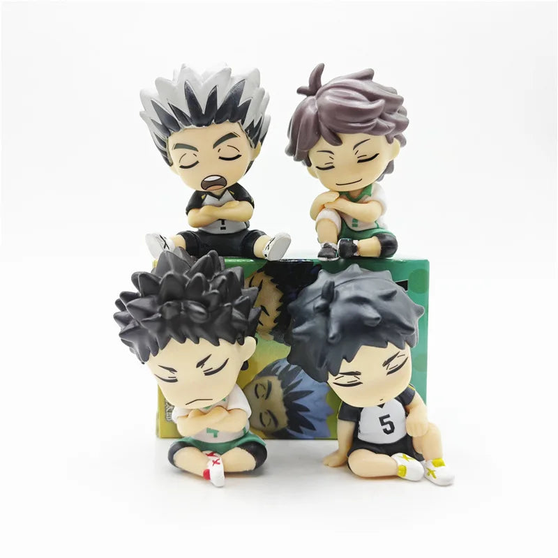 Japan Anime Haikyuu Gashapon Capsule Toy Oikawa Tooru Iwaizumi Hajime Bokuto Kotaro Akaashi Keiji Figures Sleep Doll Toys Model
