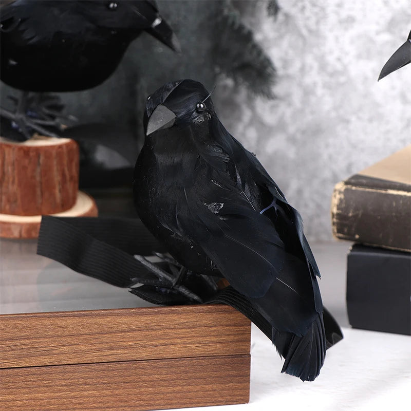 Black Crow Cosplay Prop with Shoulder Band for Halloween Holiday Party
