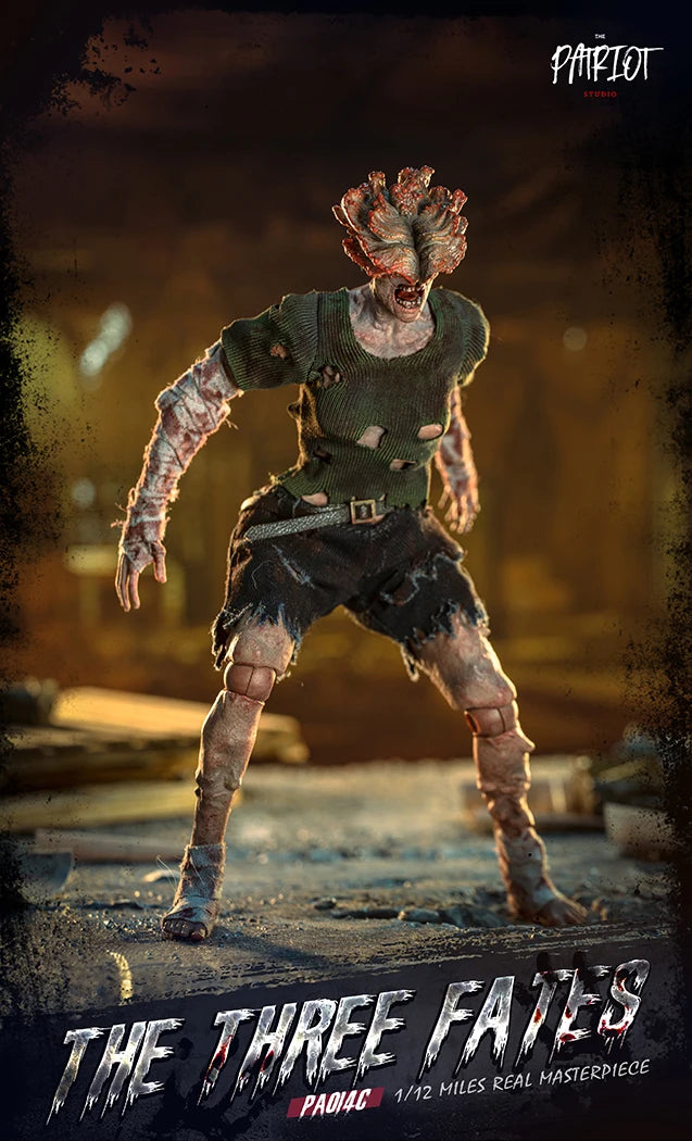 In Stock Patriot Studio The Last of Us Clicker The Three Fates Zombie 1/12 Cloth Gown Action Figures Toy Gift Collection