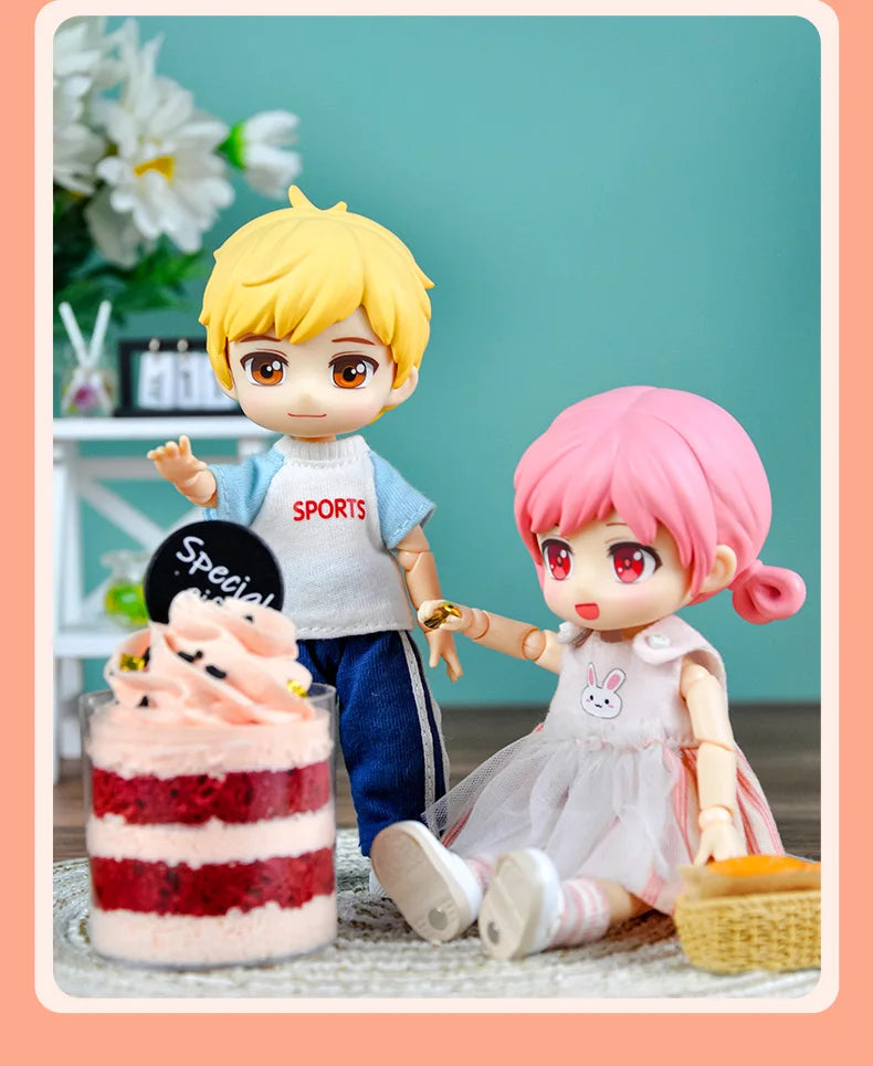 Ymy Doll Ob11 Movable Joint Girl Boy Doll Gsc Face 1/12Bjd Figures Anime Model Surprise Dolls With Doll Head, Body, Clothes