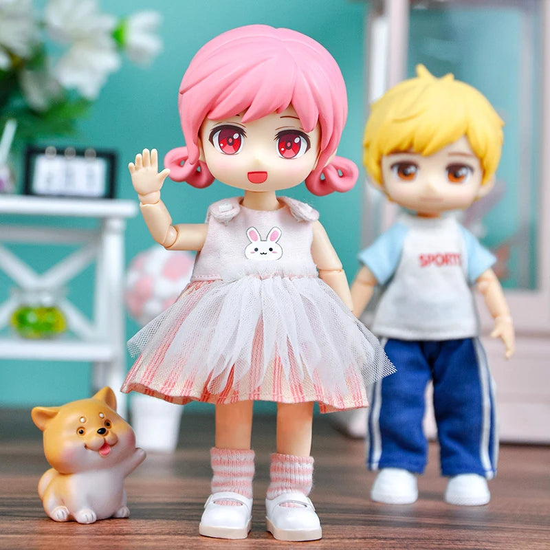 Ymy Doll Ob11 Movable Joint Girl Boy Doll Gsc Face 1/12Bjd Figures Anime Model Surprise Dolls With Doll Head, Body, Clothes