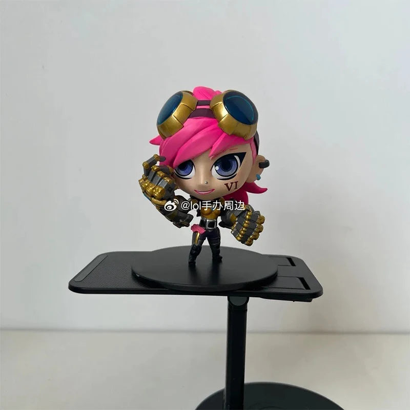 Original League of Legends Animation Game Peripheral Toys Jinx Teemo Poppy Vi Anime Action Model Figures Ornament Collection