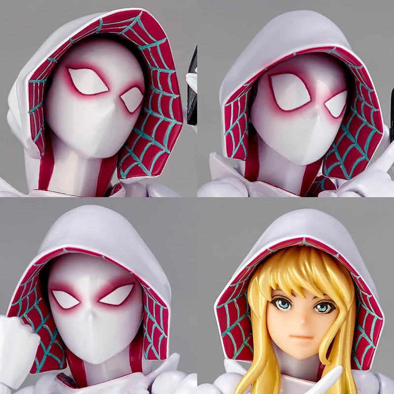 AMAZING YAMAGUCHI Spiderman Gwen Stacy Action Figure Spider Gwen PVC Model Spider-Man Across the Spider-Verse Miles Morales Toys
