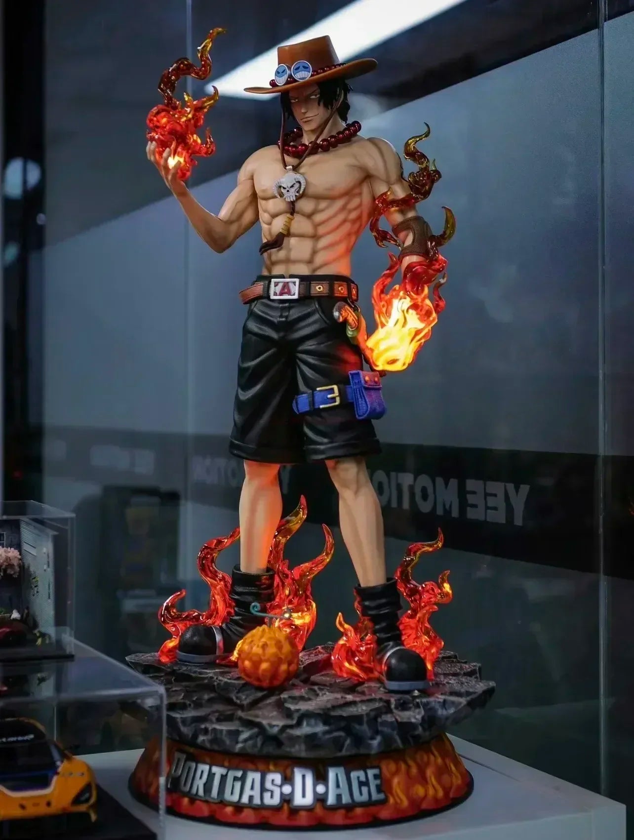 70cm New One Piece Gk Fantasy Third Anniversary 1/3 Ace Super Huge Collect Figures Trendy Statue Anime Decoration Christmas Gift