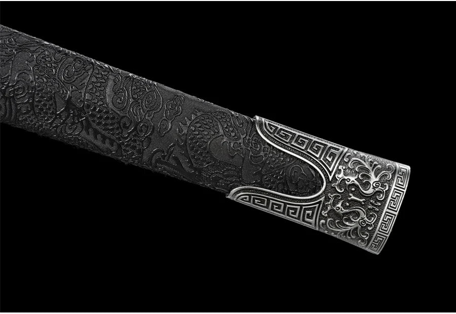 Chinese Kongfu Han Sword T10 Carbon Steel Blade Real Handmade Full Tang Sharp Ready Battle Metal Handle Ice Soul Warrior Katanas
