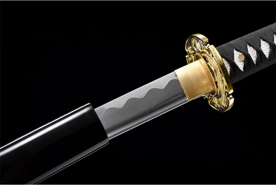 Gold Dragon Katanas 1045 Blade Real Chinese Swords Handmade Full Tang 41 Inch Cosplay Catana Decoration Swords